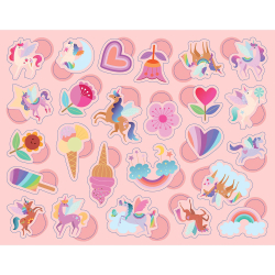 Auzou - Klisterm&#230;rker i metal&#230;ske - Enhj&#248;rninger