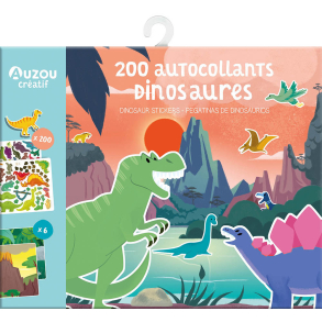 Auzou - Klistermærker - Dinosaurer 200 stk