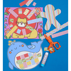 Auzou - Kreas&#230;t - Klip og lim - Dyr af papir