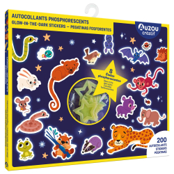 Auzou - Aktivitetss&#230;t - Klisterm&#230;rker 200 stk - Selvlysende