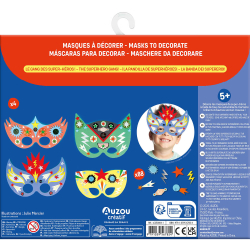 Auzou - Aktivitetssæt - Dekorer masker - Superhelte