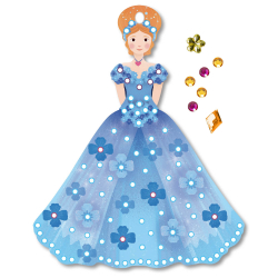 Auzou - Kreasæt - Kunst med rhinsten - Prinsesse