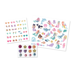 Auzou - Total look - Tatoveringer Ørestickers Ansigtspynt - Havfrue