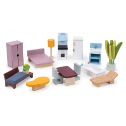 Mentari - Dukkehus med møbler - Cedar Chalet