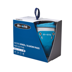 Micro - Kn&#230;- og Albuebeskyttere - Reflective Blue S