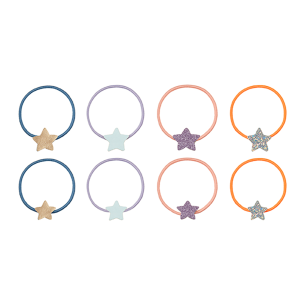 Mimi &amp; Lula - 8 hårelastikker - Star Burst Doodle
