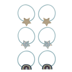 Mimi & Lula - 6 hårelastikker - Over the Rainbow Ziggy