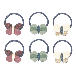 Mimi & Lula - 6 hårelastikker - Bonnie Butterfly Winter Ivy