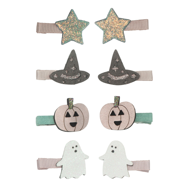8 Hair Clips - Mini Halloween