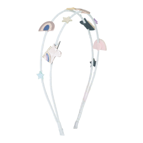 Mimi & Lula - Dobbelt hårbøjle - Unicorn Celeste