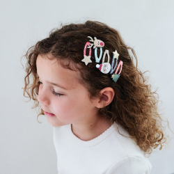 Mimi &amp; Lula - 5 hårspænder - Mini Santa Christmas