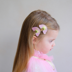 Mimi &amp; Lula - 2 hårspænder - Rainbow My Little Unicorn