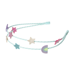 Mimi &amp; Lula - Dobbelt hårbøjle - Rainbow and Star My Little Unicorn