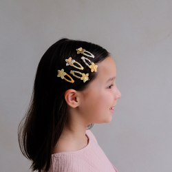 Mimi &amp; Lula - 5 hårspænder - Mini Daffodil Spring on the Farm