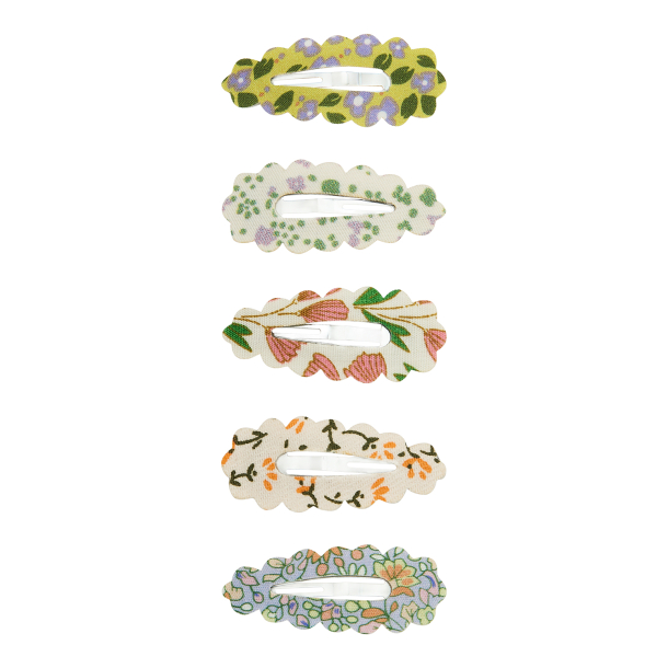 Mimi &amp; Lula - 5 hårspænder - Scalloped Spring on the Farm