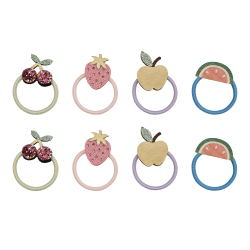 Mimi &amp; Lula - 8 hårelastikker - Mini Fruit Salad Spring on the Farm