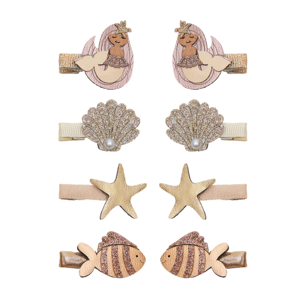 Mimi &amp; Lula - 8 hårclips - Mini Mermaid Ocean Pearl