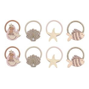 Mimi & Lula - 8 hårelastikker - Mini Mermaid Oceal Pearl