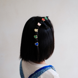 Mimi &amp; Lula - 8 hårelastikker - Mini Heartbeam