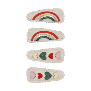 Mimi & Lula - 4 hårspænder - Mabel Heartbeam