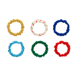 Mimi &amp; Lula - 6 Scrunchies - Skinny Heartbeam