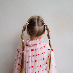 Mimi &amp; Lula - 8 hårelastikker - Mini Heart Valentines