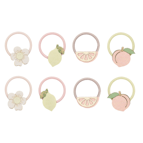 Mimi & Lula - 8 hårelastikker - Mini Citrus Peaches and Cream