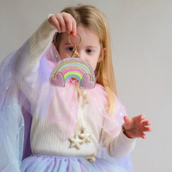 Mimi &amp; Lula - Nøglering - Rainbow My Little Unicorn