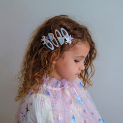 Mimi &amp; Lula - 4 Hårspænder - Unicorn and Rainbow