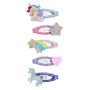 Mimi & Lula - 5 Hårspænder - Mini Unicornland