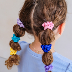 Mimi &amp; Lula - 9 Scrunchies hårelastikker - Bright Satin