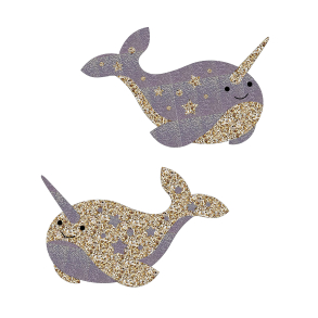 Mimi & Lula - 2 Hårspænder - Large Magical Narwhale