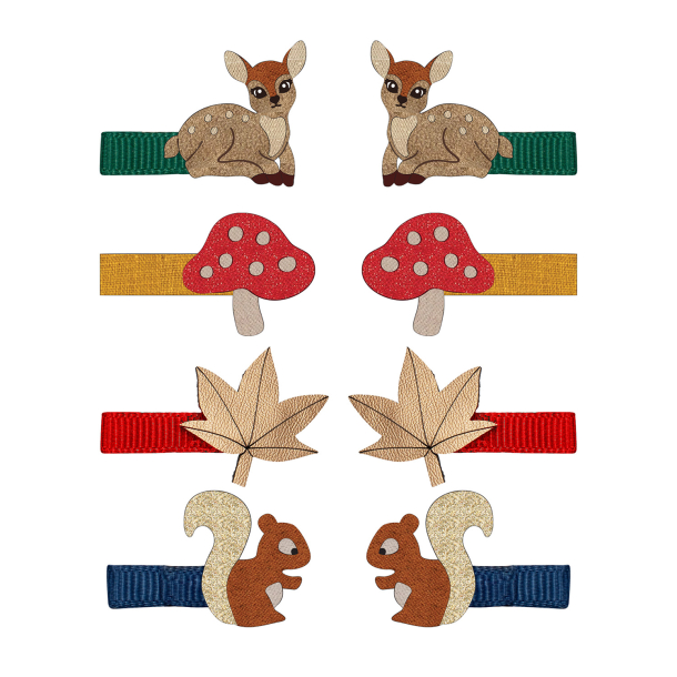 Mimi &amp; Lula - 8 Hårclips - Fawn and Friends