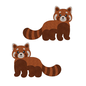 Mimi & Lula - 2 Hårspænder - Large Red Panda