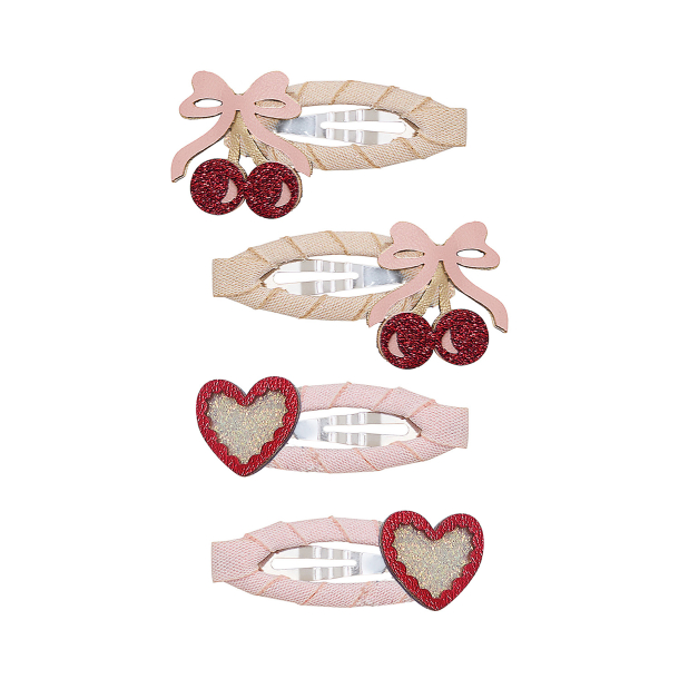 Mimi &amp; Lula - 4 Hårspænder - Fancy Cherries