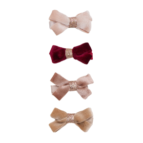 Mimi & Lula - 4 Hårclips - Glitter Velvet Bow