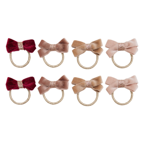 Mimi & Lula - 8 Hårelastikker - Glitter Velvet Bow