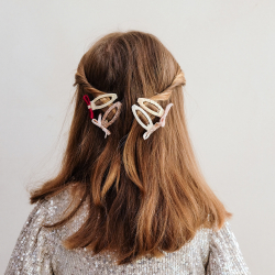 Mimi &amp; Lula - 4 Hårspænder - Skinny Velvet Bow