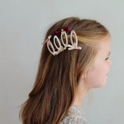 Mimi &amp; Lula - 4 Hårspænder - Skinny Velvet Bow