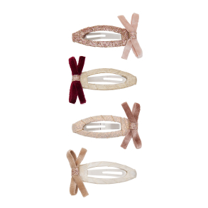 Mimi & Lula - 4 Hårspænder - Skinny Velvet Bow