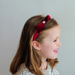 Mimi &amp; Lula - Hårbøjle - Burgundy Violet Bow