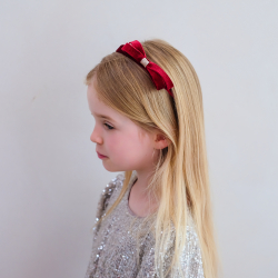 Mimi &amp; Lula - Hårbøjle - Burgundy Violet Bow