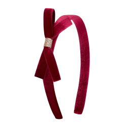 Mimi &amp; Lula - Hårbøjle - Burgundy Violet Bow