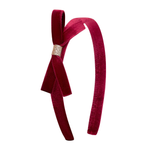 Mimi & Lula - Hårbøjle - Burgundy Violet Bow