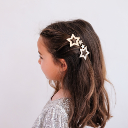 Mimi &amp; Lula - 2 Snap hårspænder - Large Super Sparkle Star