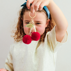 Mimi &amp; Lula - Nøglering - Pom Pom Cherries