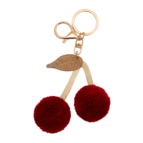 Mimi & Lula - Nøglering - Pom Pom Cherries