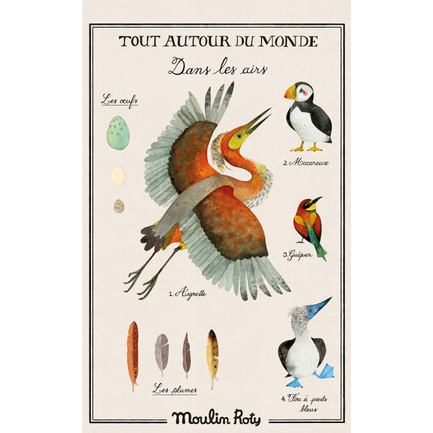 Moulin Roty - Poster - Tout autour du monde - Dans les airs