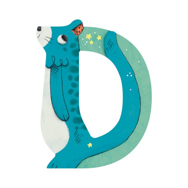 Moulin Roty - Tr&#230;bogstav D - Bl&#229;