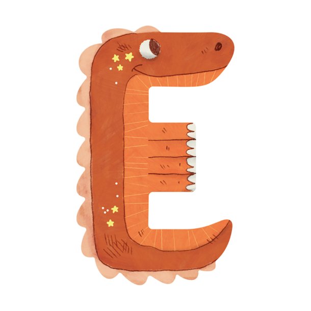 Moulin Roty - Tr&#230;bogstav E - Orange